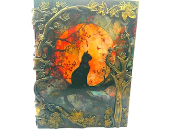 Rustic Sealed Cat Moon Book Box