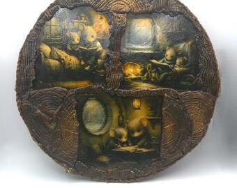 Mouse Home Wood Wall Hanging