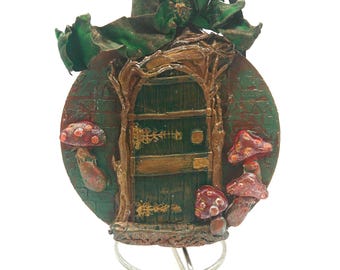 Winter Fairy Door Christmas Solstice Brown Ornament