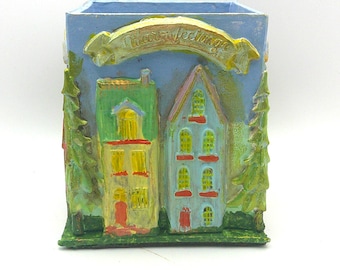 House Pencil Brush Holder Container Catch All