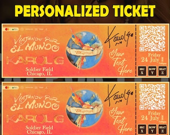Karol G Entrada Gira La Tropicoqueta, Entrada Personalizada Karol G, Entrada Concierto Karol G Viajando Por El Mundo, Gira 2026 Karol G Sorpresa