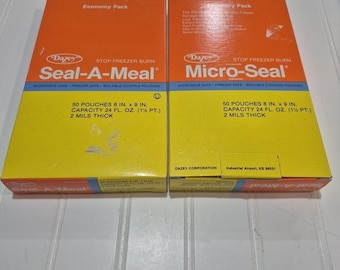 2 Boxen Vintage Dazey Robben Eine Mahlzeit Modell 6007 Kochen von 50 Beuteln