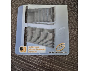 Vintage 2000, 50 Stück Goody Haarnadeln – Silber, rostbeständig, neuwertig