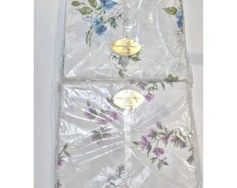 2 NOS Vintage Penneys Pencale Floral Flat Sheets 72x108