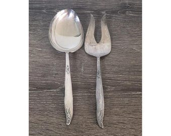 Holmes & Edwards IS Djup Silver Serveringssked och Köttgaffel