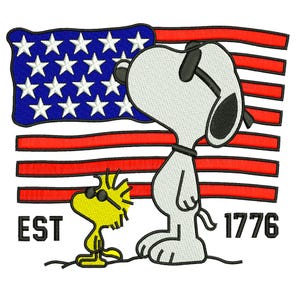 American Flag Snoopy - Etsy