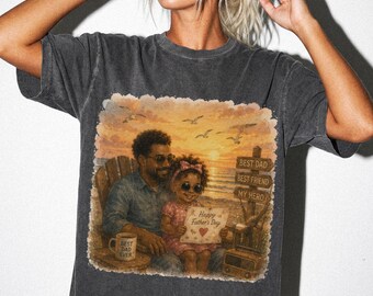 Father Daughter Watercolor Shirt, Dad Best Friend My Hero Tee