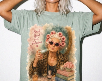 Vintage Watercolor Grandma T-Shirt, Smell Good Feel Graphic Tee