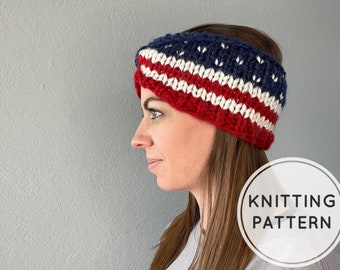 Knitting PATTERN Star Spangled Headwrap