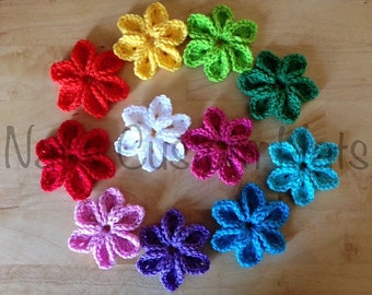 Crochet PATTERN 6 Petal Flower