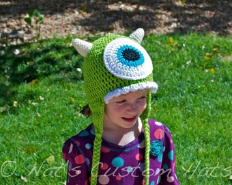 PATRÓN DE GANCHILLO Gorro de Monstruo Googely Woogely Archivo PDF Descarga instantánea TODOS los tamaños incluidos
