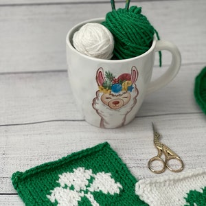 Knitting PATTERN St Patrick's Day Shamrock Coaster image 3
