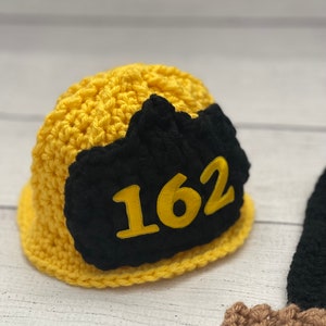 Crochet Firefighter Baby Outfit