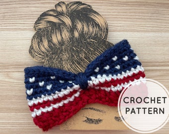 Crochet PATTERN Star Spangled Headwrap