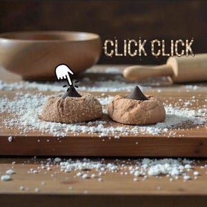 Juguete de escritorio con clicker Fidget de galleta o flor de mantequilla de cacahuete