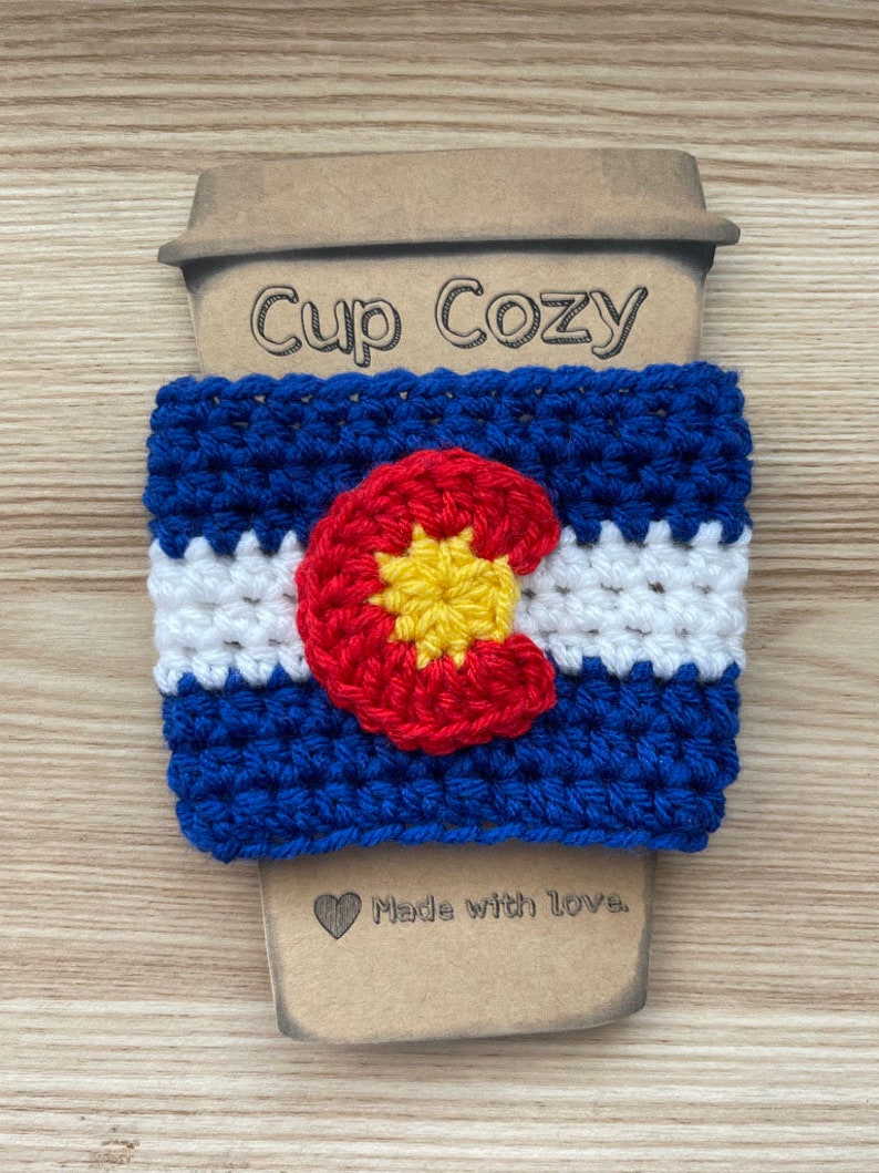 3 Crochet PATTERN Bundle The Colorado Trio Beanie, Cup Cozy and Mug Rug/Coaster image 6