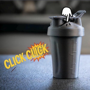 Shaker Protein Blender Bottle Fidget Clicker Keychain