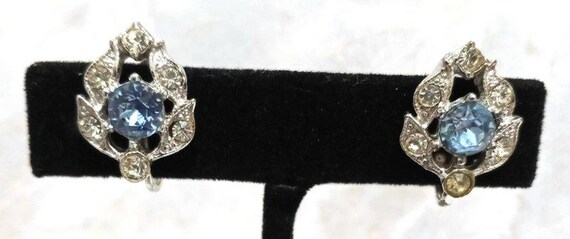 BOGOFF  Blue and Clear Rhinestone Earrings - image 2