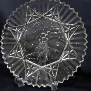 Vintage Federal Glass Pioneer  Clear Glass Serving Platter
