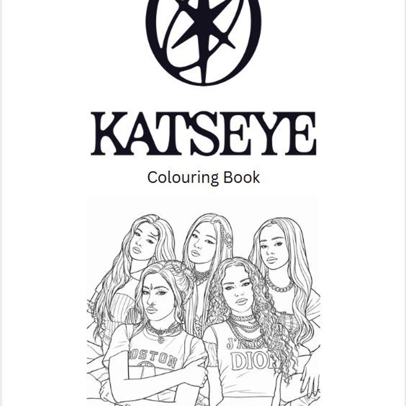 Katseye Coloring Book Etsy katseye-coloring-book-etsy