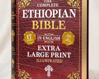 Biblia etíope en inglés / Biblia ilustrada en letra grande / Libro religioso cristiano