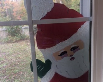 Window Santa Decoration