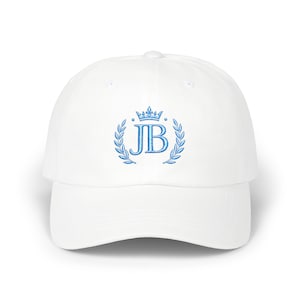 Blauwe Monogram JB Crown laurierpet | Klassieke dad cap