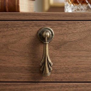 Antique Bronze European Style Cabinet Drop Pull – Vintage Drawer Handle Furniture Hardware