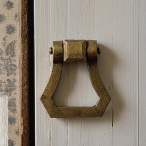 Gold Hinged Swivel Cabinet Pull, Decorative Metal Drawer Handle (0.63" H x 1.88" W)