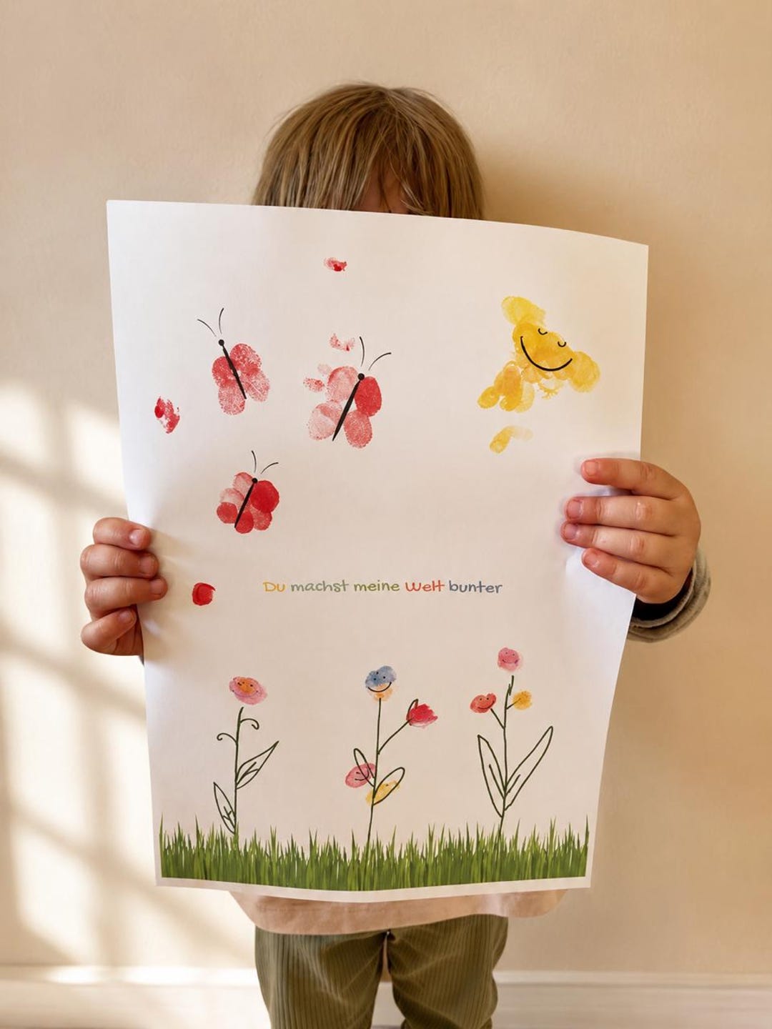 Mother's Day Fingerprint Flower Craft Art Father's Day Spring Children ...