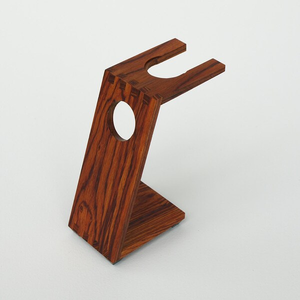 Wood Shaving Stand for DE / Safety Razors: Burmese Rosewood