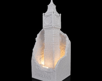 Big Ben USB Lamp – 25cm 3D Printed England Souvenir Night Light, London Desk Decor