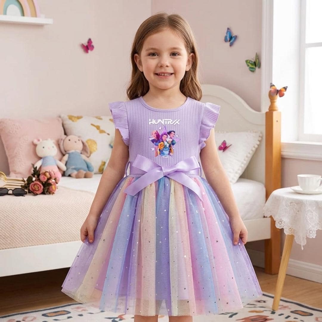 open lace back dress Burgundy V-Neck Tulle Long Sleeves Flower Girl Dresses-Bridelily main image 1