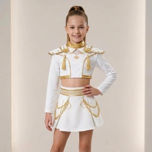White and Gold Party Dress - Etsy