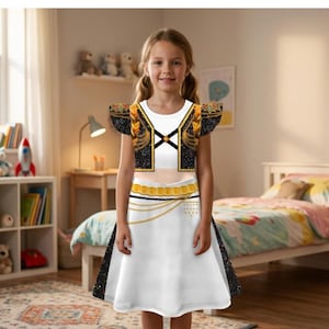 white and gold fantasy dress Custom-made Fantasy Dress, White and Gold Embroidered Elven Wedding