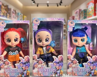 K Pop Demon Hunter Dolls Anime Style K Pop Collectible Dolls 10-inch 5-joint 5D Eyes Fat Body