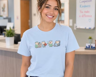 Niedliches Capybara Krankenschwester T Shirt, lustiges Krankenschwester T-Shirt, Kawaii Tier Scrubs Top, ER ICU RN Geschenk, Capy medizinisches Personal Tshirt
