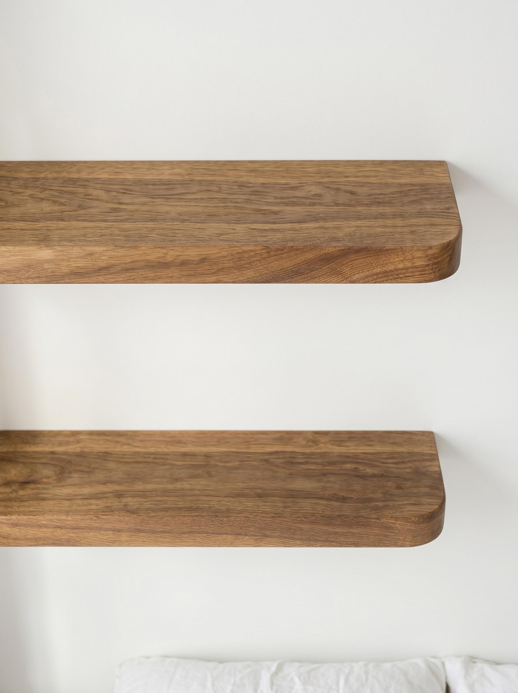 Shelf Rounded Edges Wood Floating Wall Shelf – Rounded Edges, Minimalist Design, Home ...