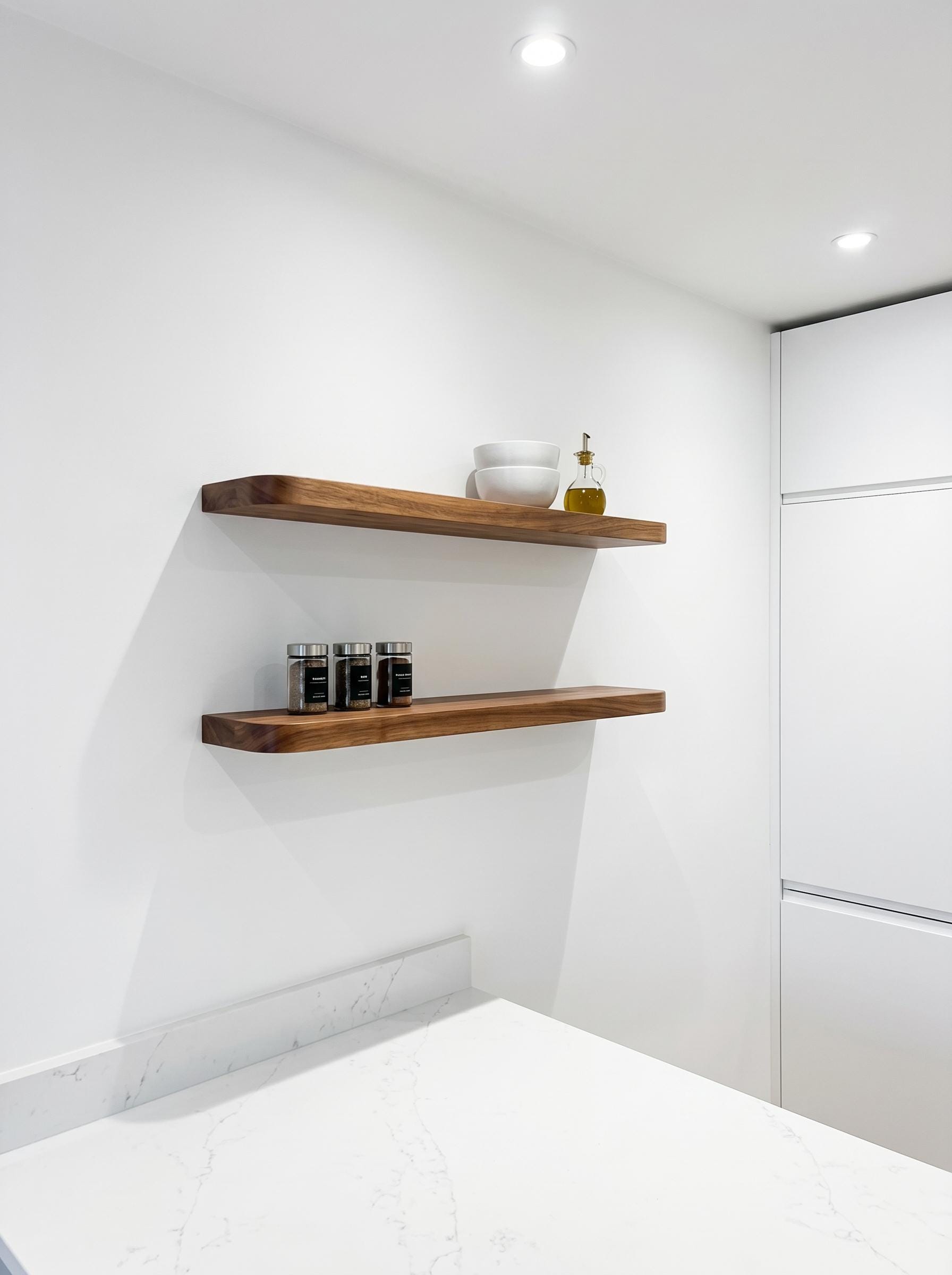 Floating Wall Shelf Rounded Edge – Handcrafted Modern Wood Home Storage ...