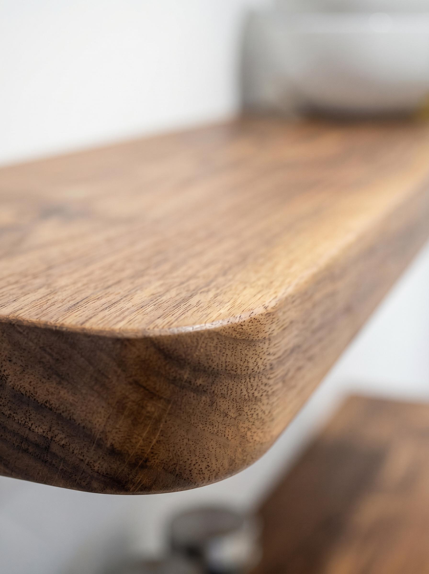 Floating Wall Shelf Rounded Edge – Handcrafted Modern Wood Home Storage ...