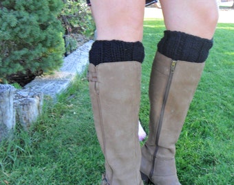 black boot toppers