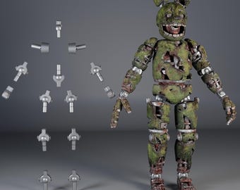 Gelenkte Animatronische STIL Datei zum Drucken - Springtrap (Dead in the Day) (15 Bewegungspunkte, 44+9 Details)