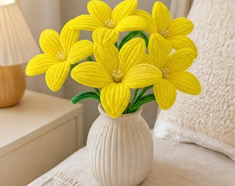 GIANT Pipe Cleaner Lily Video Tutorial, Chenille Stem Flower Craft Guide, Digital Download