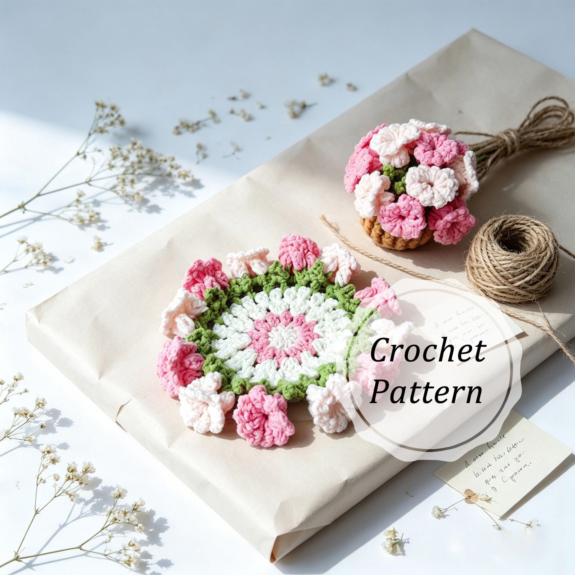 37 Lily of the Valley Crochet Patterns for Elegant Flowers, Gifts, and Home Decor 32 Crochet Lily of the Valley Coaster