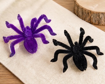 DIY Pipe Cleaner Halloween Spider Video Tutorial Beginner Spooky Craft Guide Digital Download Step-by-Step Video