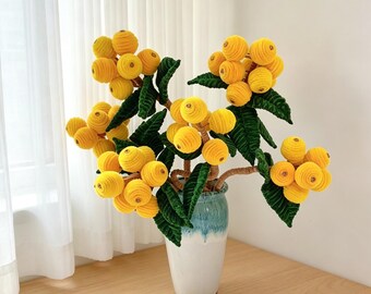 DIY Loquat Craft Tutorial, Pipe Cleaner Fruit Pattern, Digital PDF Guide and Video Tutorial