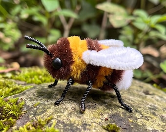Pipe Cleaner Bee Tutorial, Chenille Stem Bee Pattern, DIY Bumblebee Craft PDF & Video Guide, Cute Digital Download