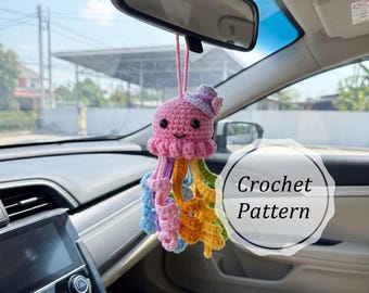 Kawaii Jellyfish Crochet Pattern PDF, Beginner Friendly Rainbow Amigurumi Tutorial, Cute Sea Creature Plushie