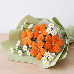 Pipe Cleaner Flower DIY Tutorial PDF & Video | Pipe Cleaner Bouquet Craft Pattern