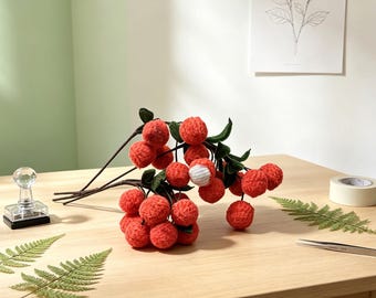 Diy Pipe Cleaner Lychee Video Tutorial Fruit Craft Guide Cute Chenille Stem Fruit Video Pattern Summer Home Decor Gift Digital Download